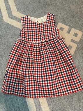 Baby Bgosh Red & Navy Gingham Girls' Dress 24 months